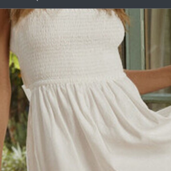 ISA Other - ISA Tie-Back Smocked Mini Cotton Dress Size XS